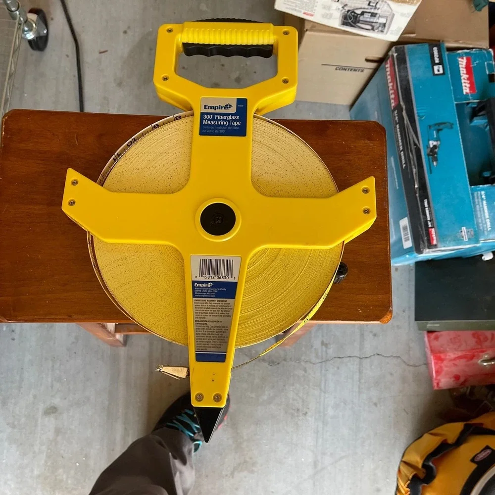 Empire 6830 300' Open Reel Fiberglass Measuring Tape